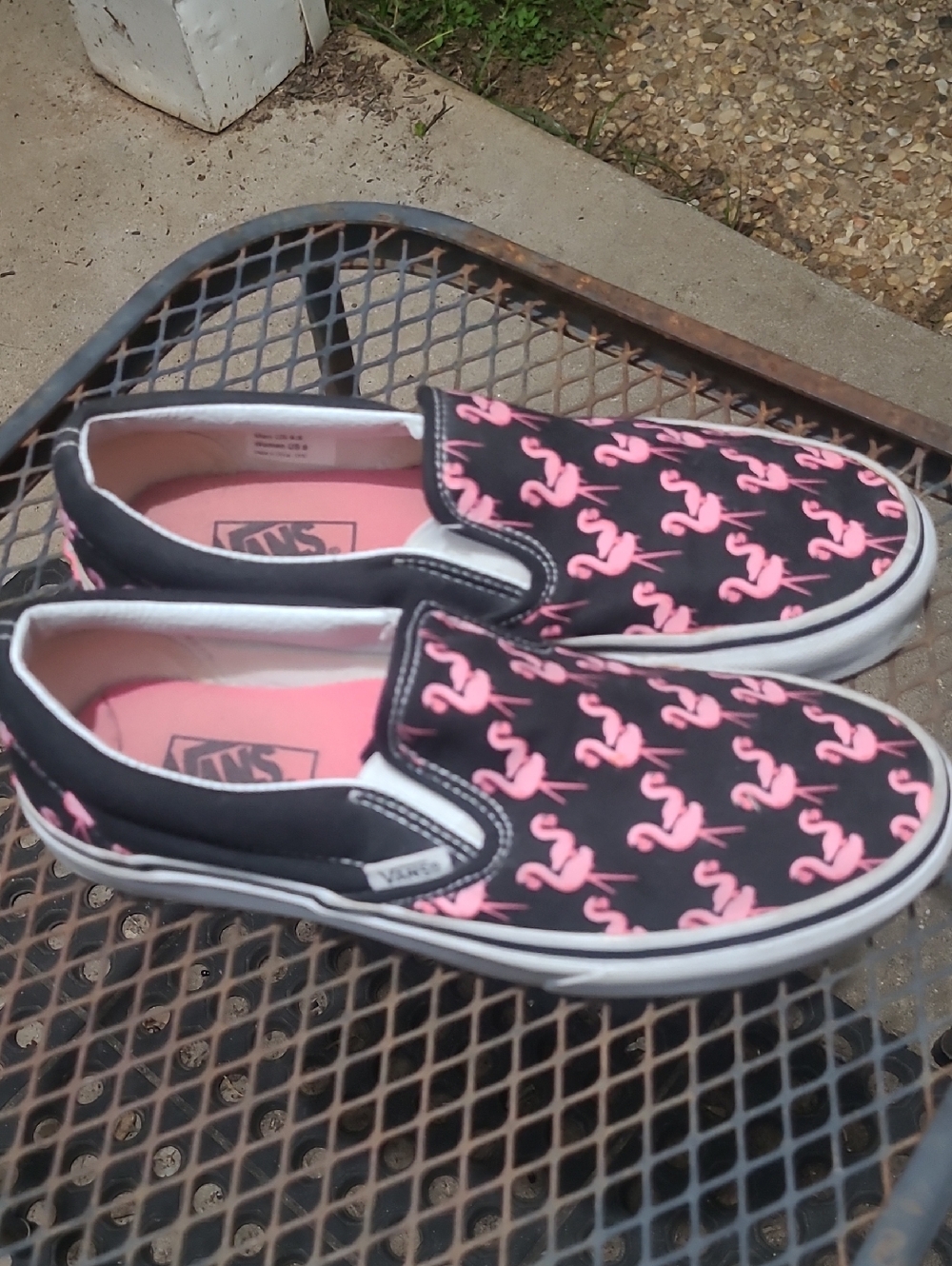 Vintage pink flamingo Vans Size Womens 8